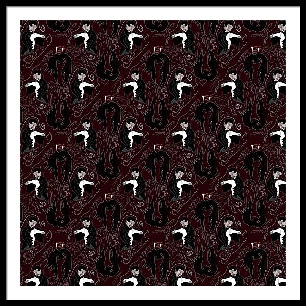 Vampire Pattern - Framed Print
