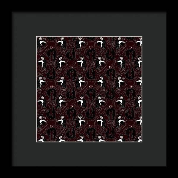 Vampire Pattern - Framed Print