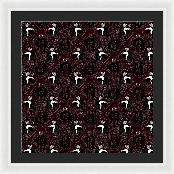 Vampire Pattern - Framed Print