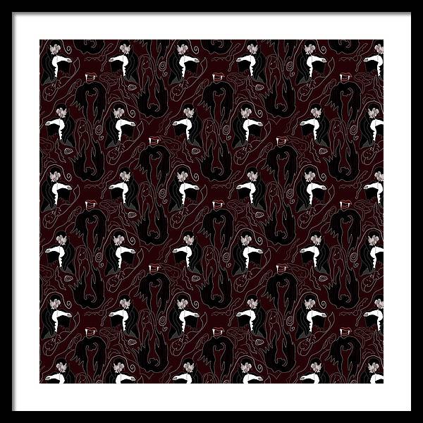 Vampire Pattern - Framed Print