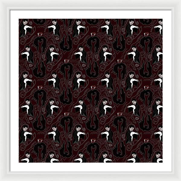 Vampire Pattern - Framed Print