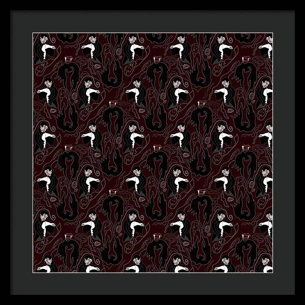 Vampire Pattern - Framed Print