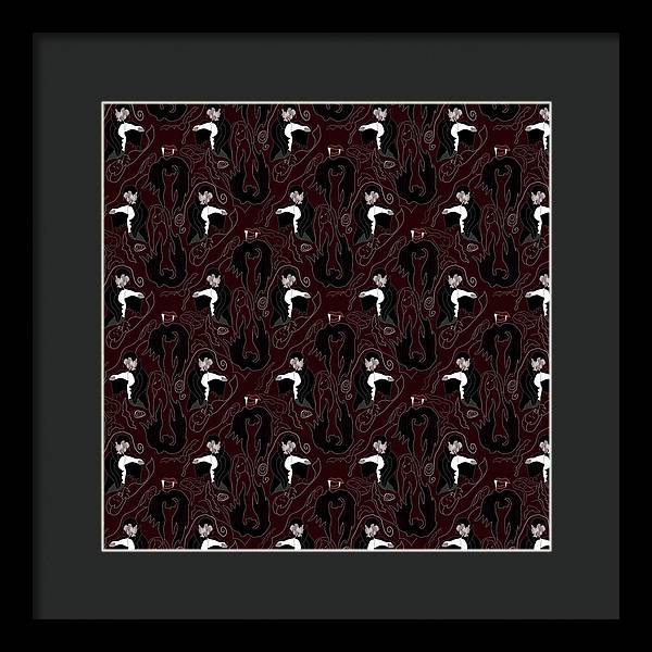 Vampire Pattern - Framed Print