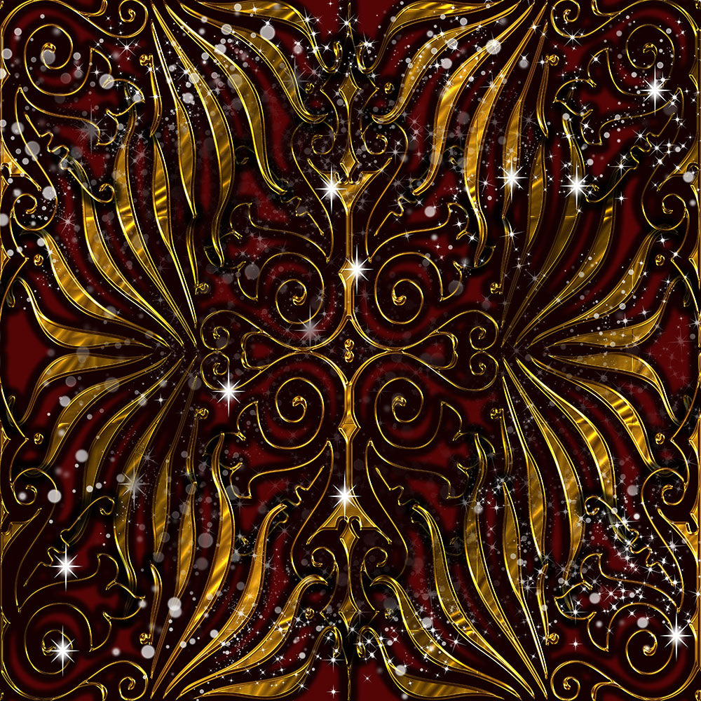 Victorian Sparkle On Red Digital Image Download