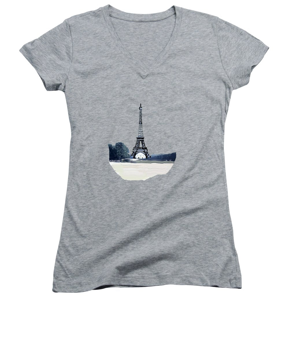 Vintage Eiffel tower Impression - Women's V-Neck