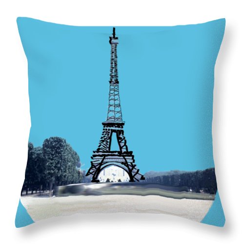 Vintage Eiffel tower Impression - Throw Pillow