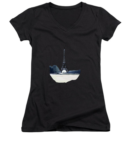 Vintage Eiffel tower Impression - Women's V-Neck