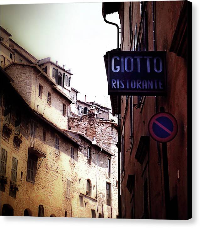 Vintage Italian Restaurant - Canvas Print