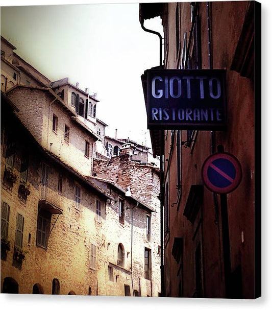 Vintage Italian Restaurant - Canvas Print