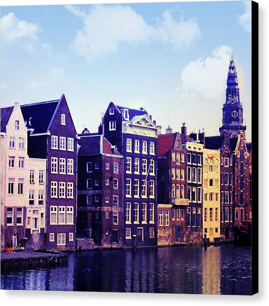Vintage Travel Amsterdam - Canvas Print