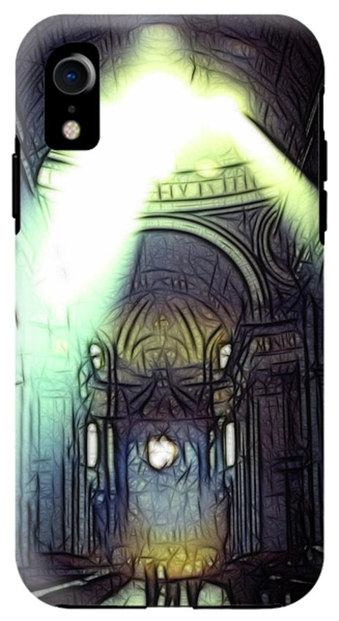 Vintage Travel Cathedral Light Show - Phone Case