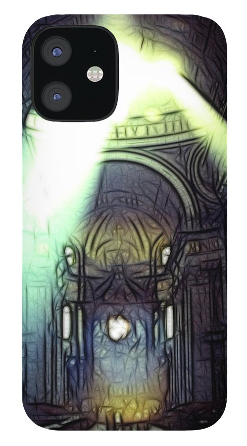 Vintage Travel Cathedral Light Show - Phone Case