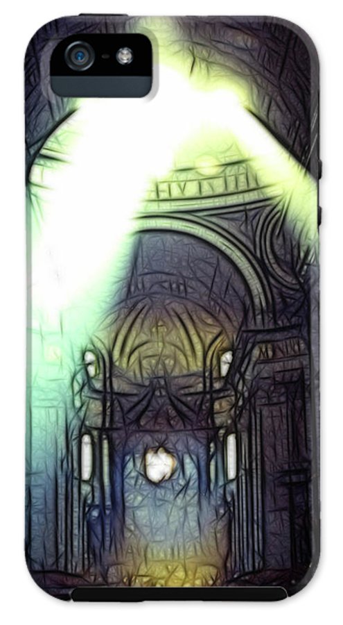 Vintage Travel Cathedral Light Show - Phone Case