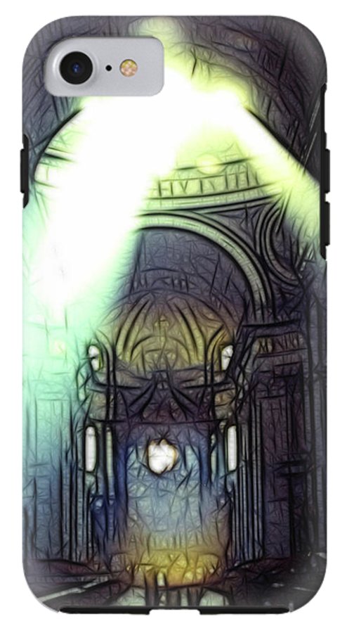 Vintage Travel Cathedral Light Show - Phone Case