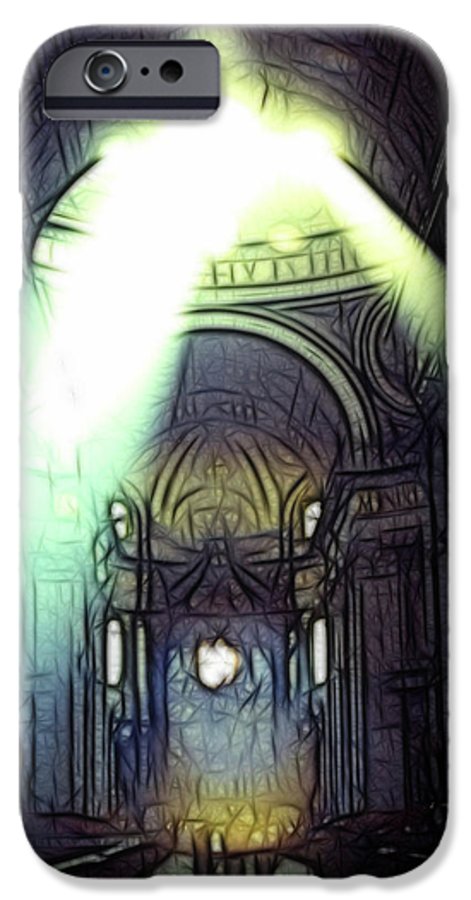 Vintage Travel Cathedral Light Show - Phone Case