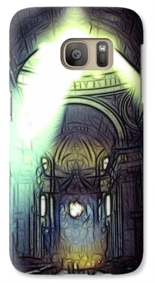 Vintage Travel Cathedral Light Show - Phone Case