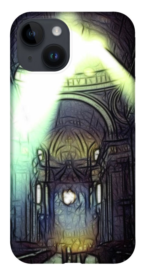 Vintage Travel Cathedral Light Show - Phone Case