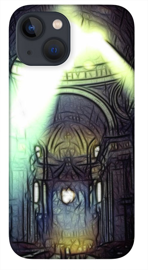 Vintage Travel Cathedral Light Show - Phone Case