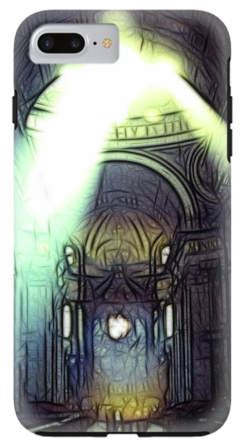 Vintage Travel Cathedral Light Show - Phone Case