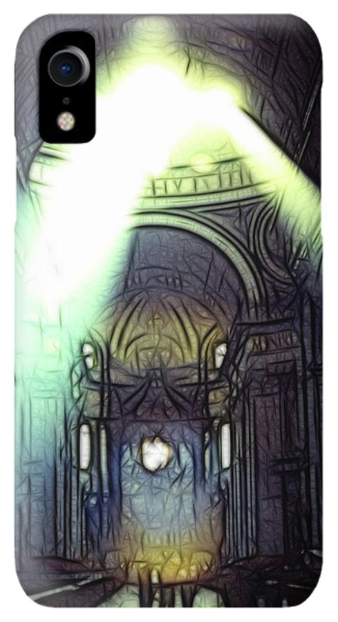 Vintage Travel Cathedral Light Show - Phone Case