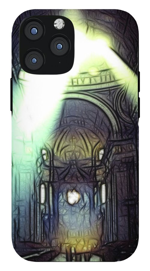 Vintage Travel Cathedral Light Show - Phone Case