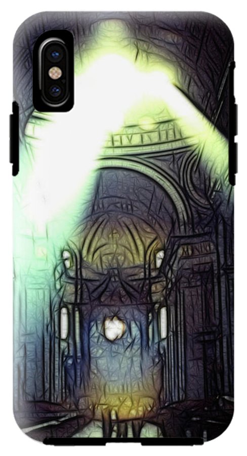 Vintage Travel Cathedral Light Show - Phone Case