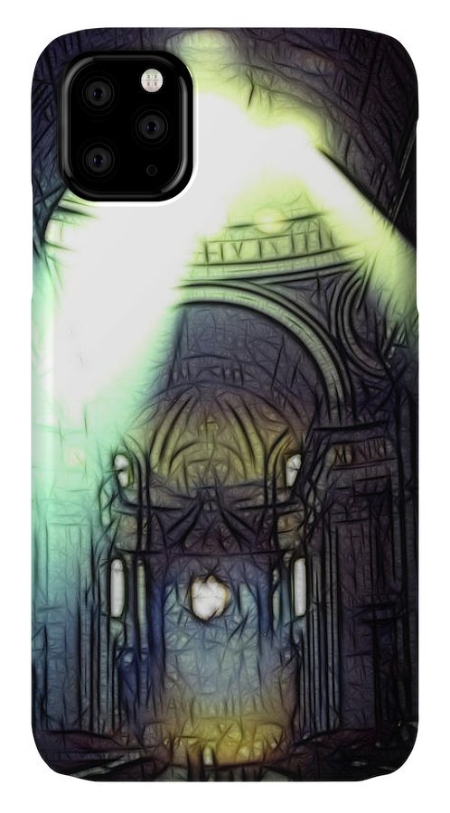 Vintage Travel Cathedral Light Show - Phone Case