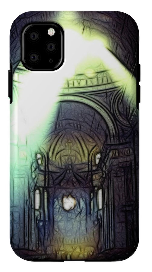 Vintage Travel Cathedral Light Show - Phone Case