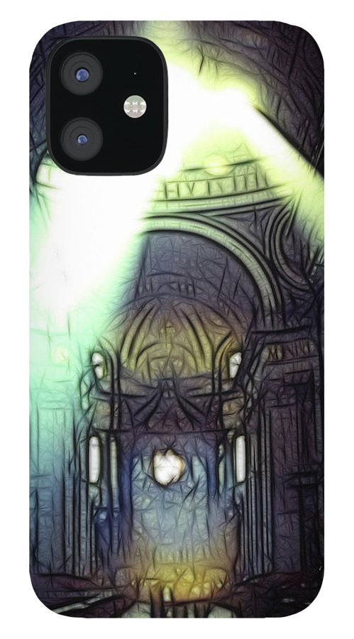 Vintage Travel Cathedral Light Show - Phone Case