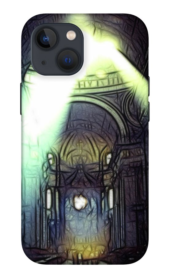 Vintage Travel Cathedral Light Show - Phone Case