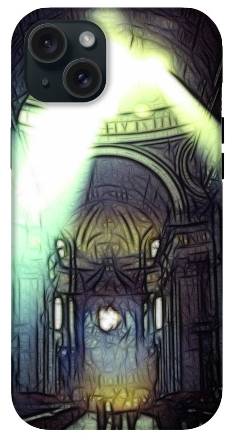 Vintage Travel Cathedral Light Show - Phone Case