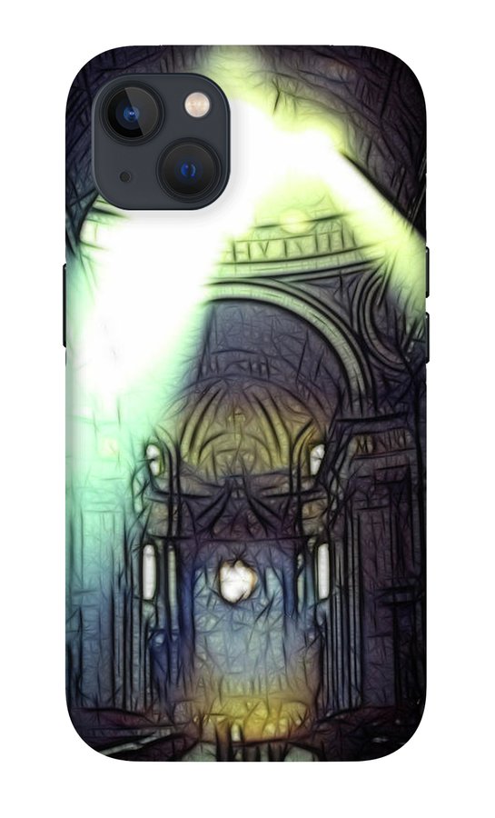 Vintage Travel Cathedral Light Show - Phone Case