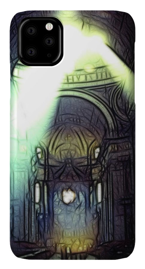 Vintage Travel Cathedral Light Show - Phone Case