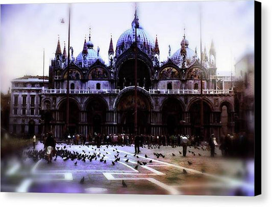 Vintage Travel Cathedral San Marco - Canvas Print