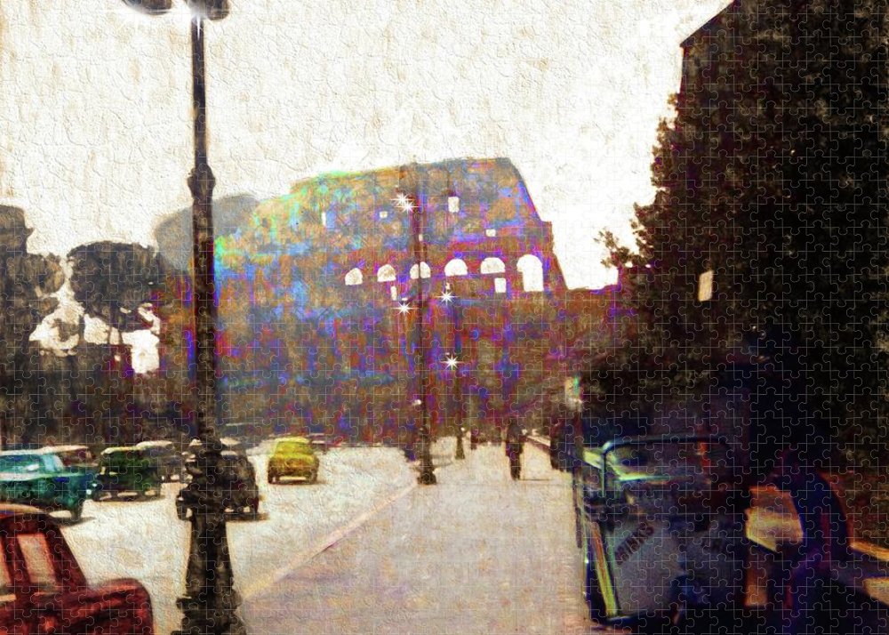 Vintage Travel Down The Street From The Colosseum - Puzzle