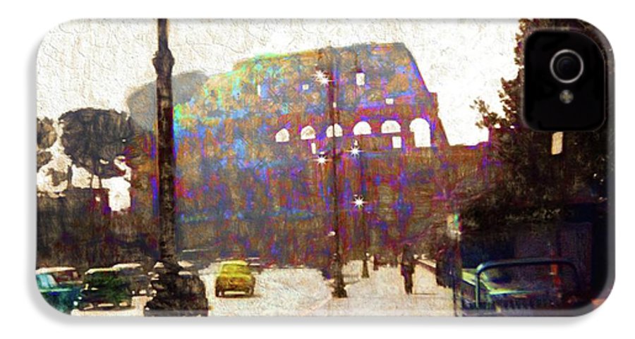 Vintage Travel Down The Street From The Colosseum - Phone Case