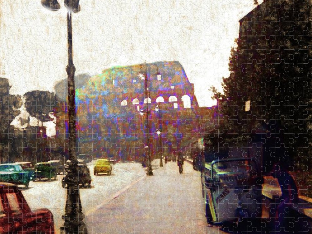 Vintage Travel Down The Street From The Colosseum - Puzzle