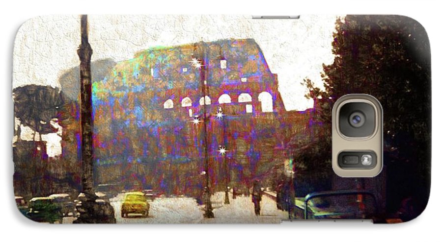 Vintage Travel Down The Street From The Colosseum - Phone Case