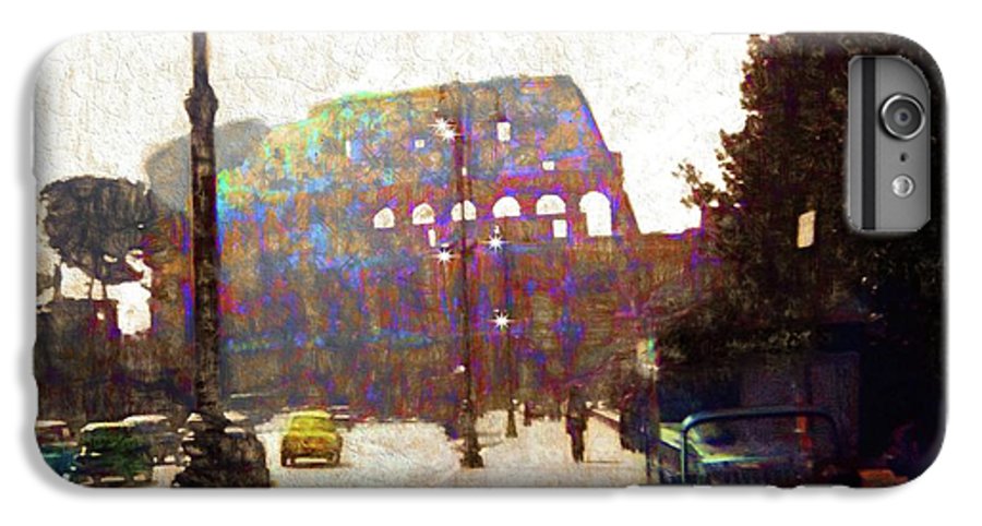 Vintage Travel Down The Street From The Colosseum - Phone Case