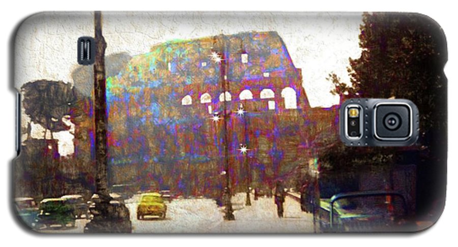 Vintage Travel Down The Street From The Colosseum - Phone Case