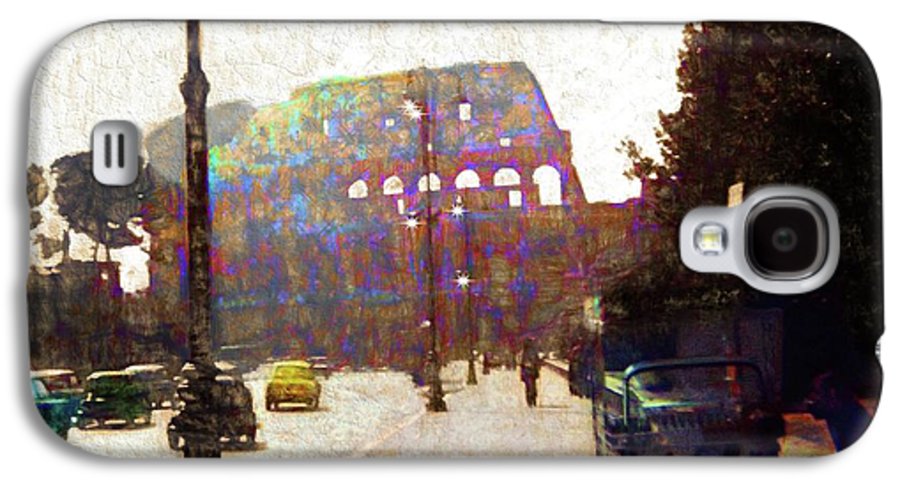Vintage Travel Down The Street From The Colosseum - Phone Case