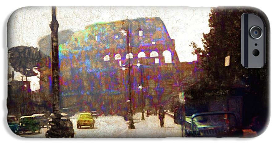 Vintage Travel Down The Street From The Colosseum - Phone Case