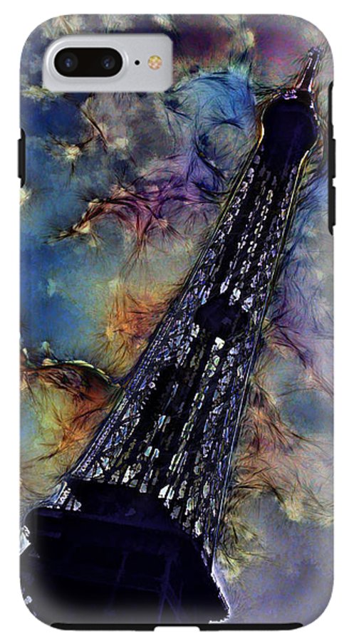 Vintage Travel Eiffel Tower Abstract - Phone Case