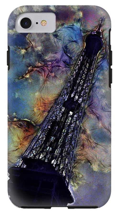 Vintage Travel Eiffel Tower Abstract - Phone Case