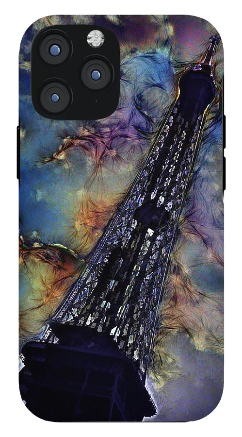 Vintage Travel Eiffel Tower Abstract - Phone Case
