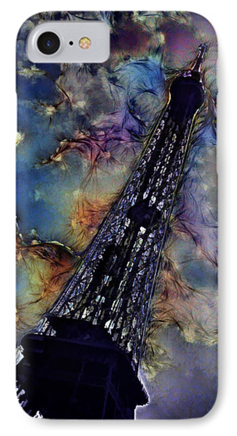 Vintage Travel Eiffel Tower Abstract - Phone Case