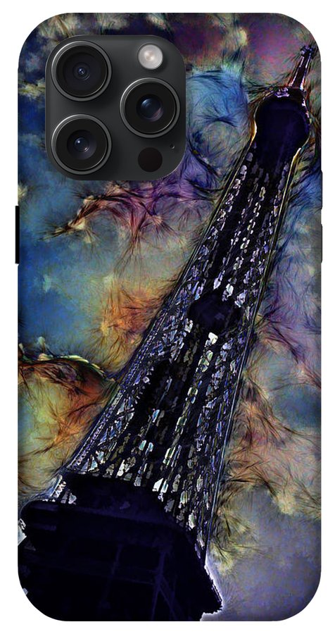 Vintage Travel Eiffel Tower Abstract - Phone Case