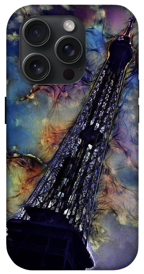Vintage Travel Eiffel Tower Abstract - Phone Case