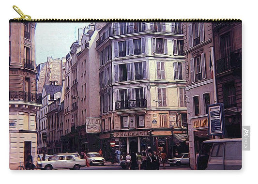 Vintage Travel Europe Streetcorner - Carry-All Pouch