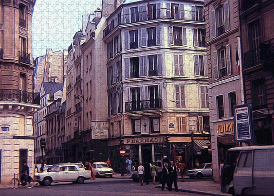 Vintage Travel Europe Streetcorner - Puzzle